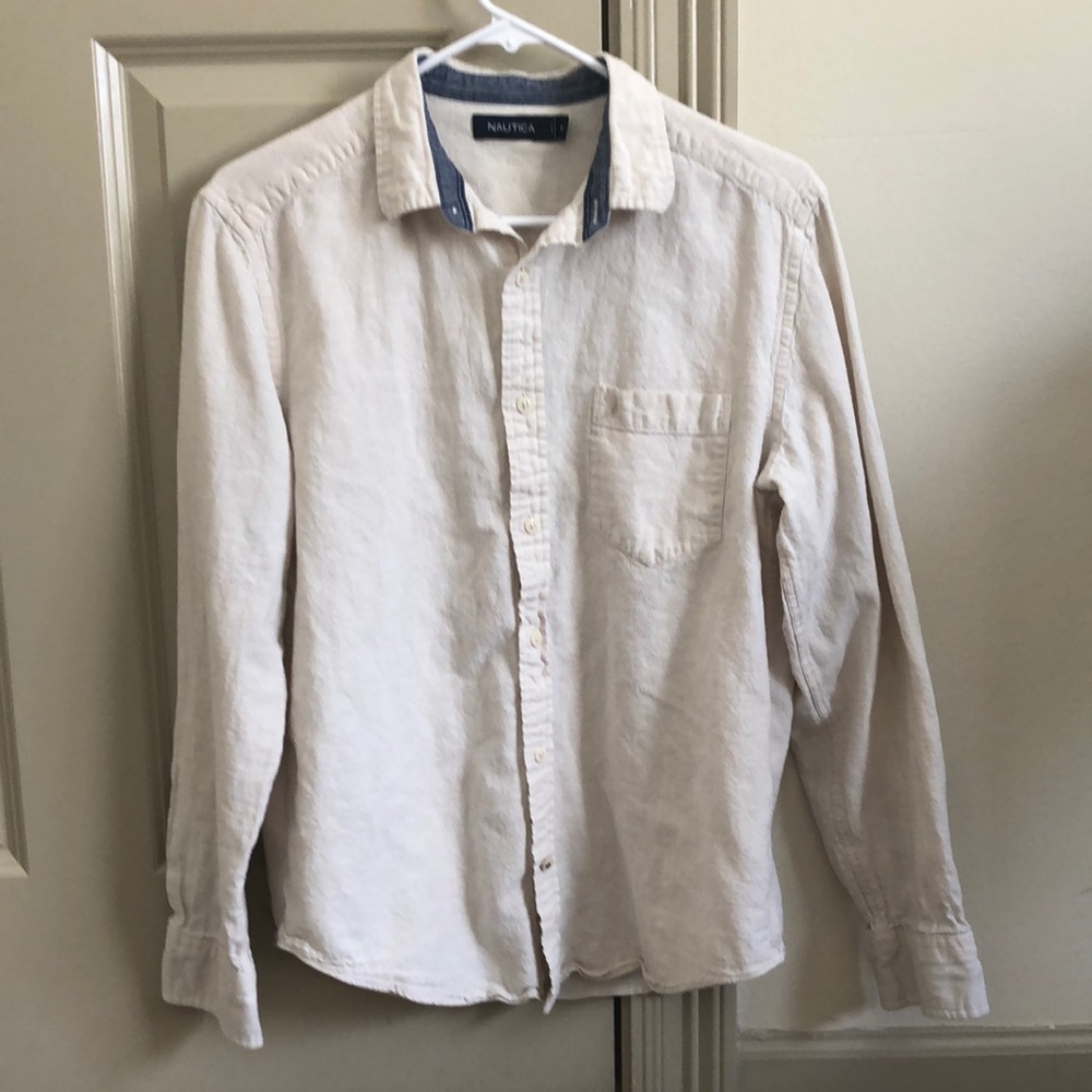Nautica Long Sleeve Casual Button Down